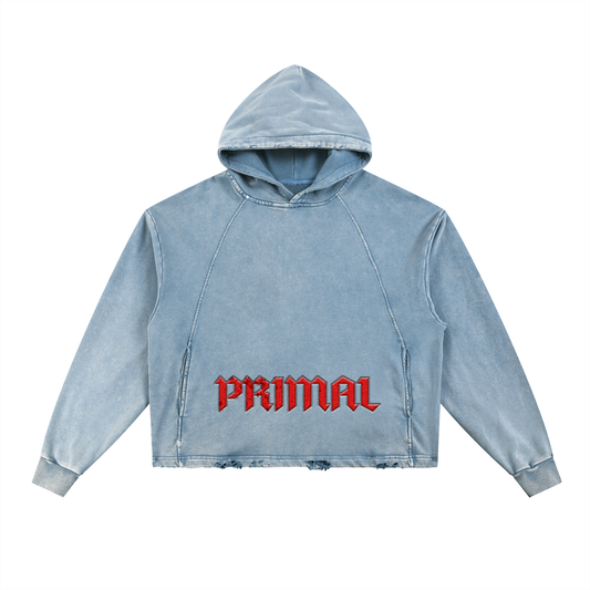 THE BLUE WOLF - DISTRESSED HOODIE